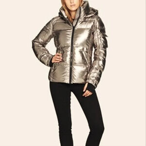 S13 Metallic jacket hooded down puffer coat sz.14 girls